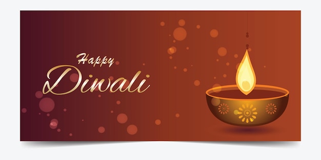 Happy diwali design banner background