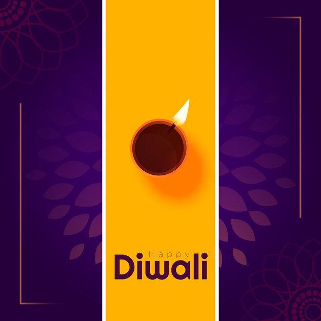 Happy diwali design with diya oil lamp elements background hindu religious diwali festival poster