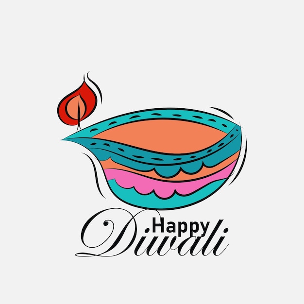 Elemento diwali felice per il banner dello sfondo