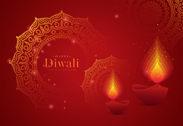 Vector happy diwali festival background design template