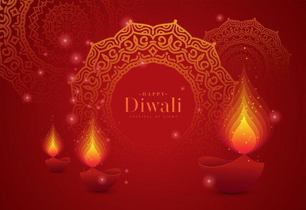 Happy diwali festival background design template