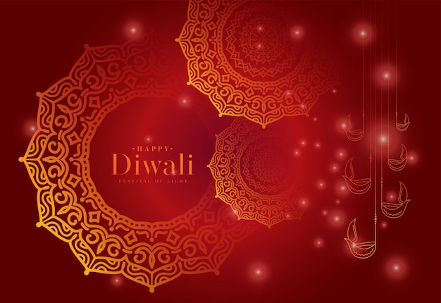 Happy Diwali Festival Background Design Template