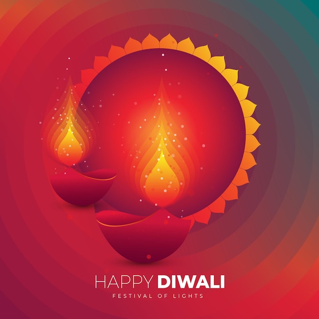 Happy Diwali Festival Background Design Template