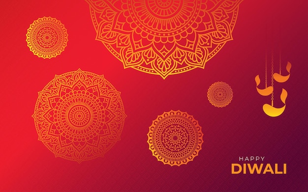 Vector happy diwali festival background design template