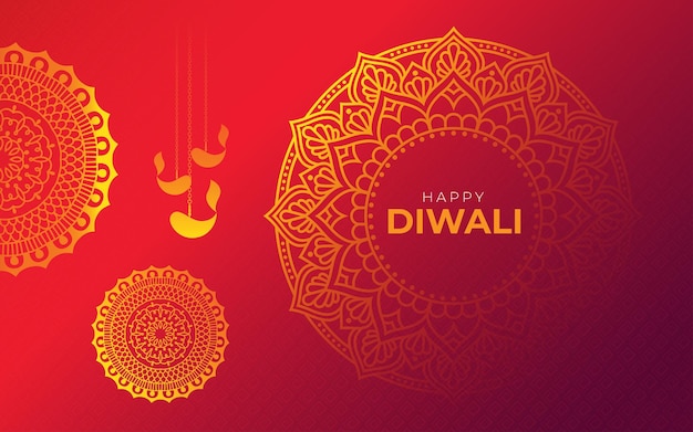 Happy diwali festival background design template