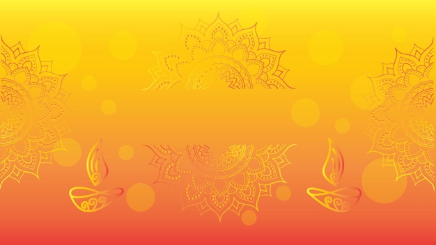 happy Diwali festival background with mandala design Diwali background design for banner poster