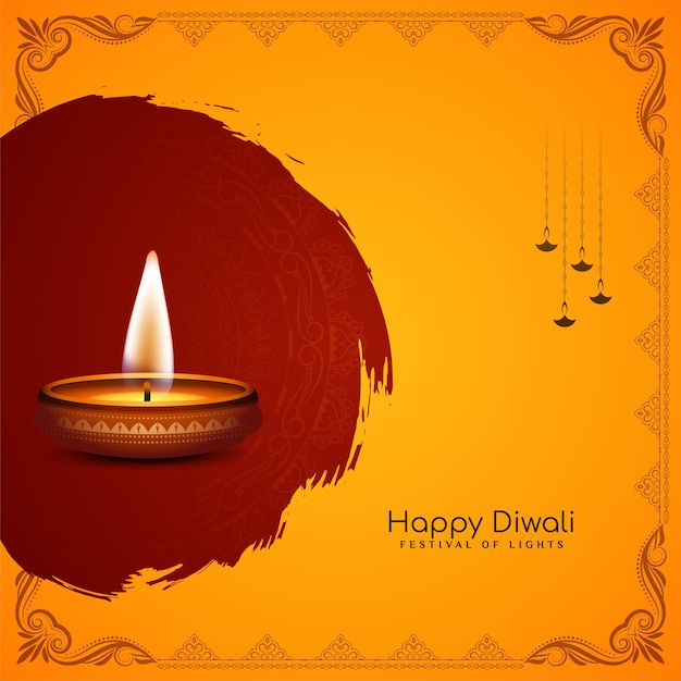 Happy Diwali festival beautiful religious background design