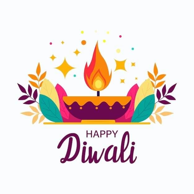 Happy Diwali festival celebration Background poster card banner