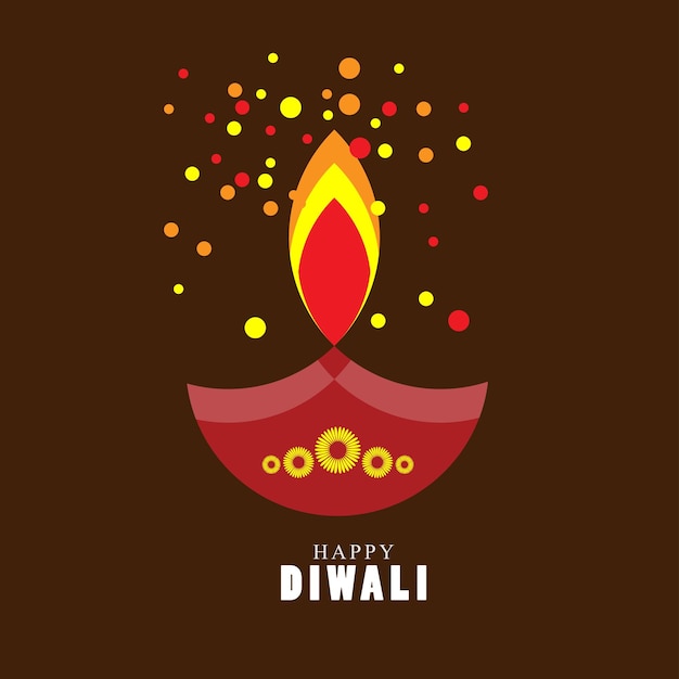 Happy Diwali festival Diwali holiday Background with rangoli Diwali celebration greeting card