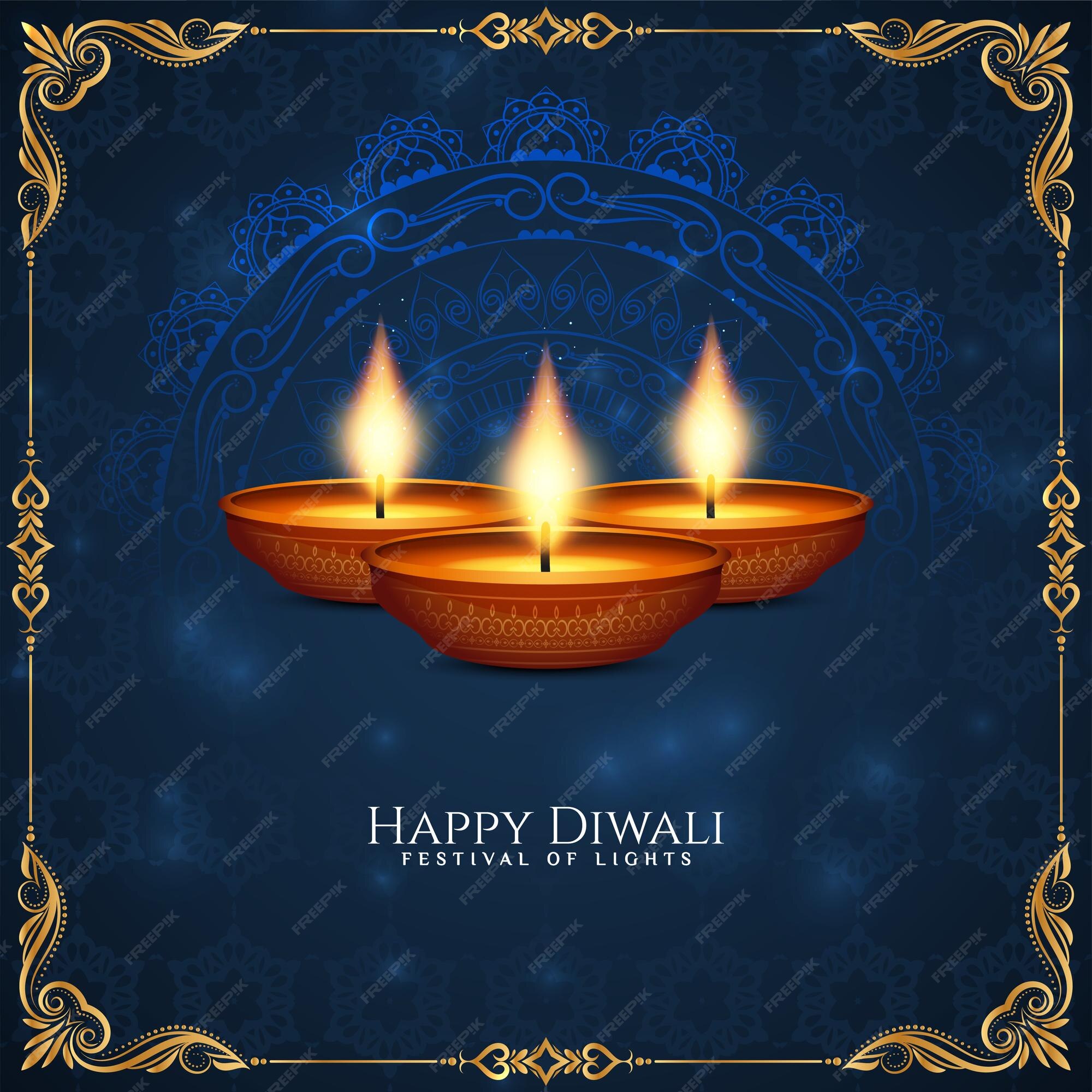 Details 100 happy diwali blue background