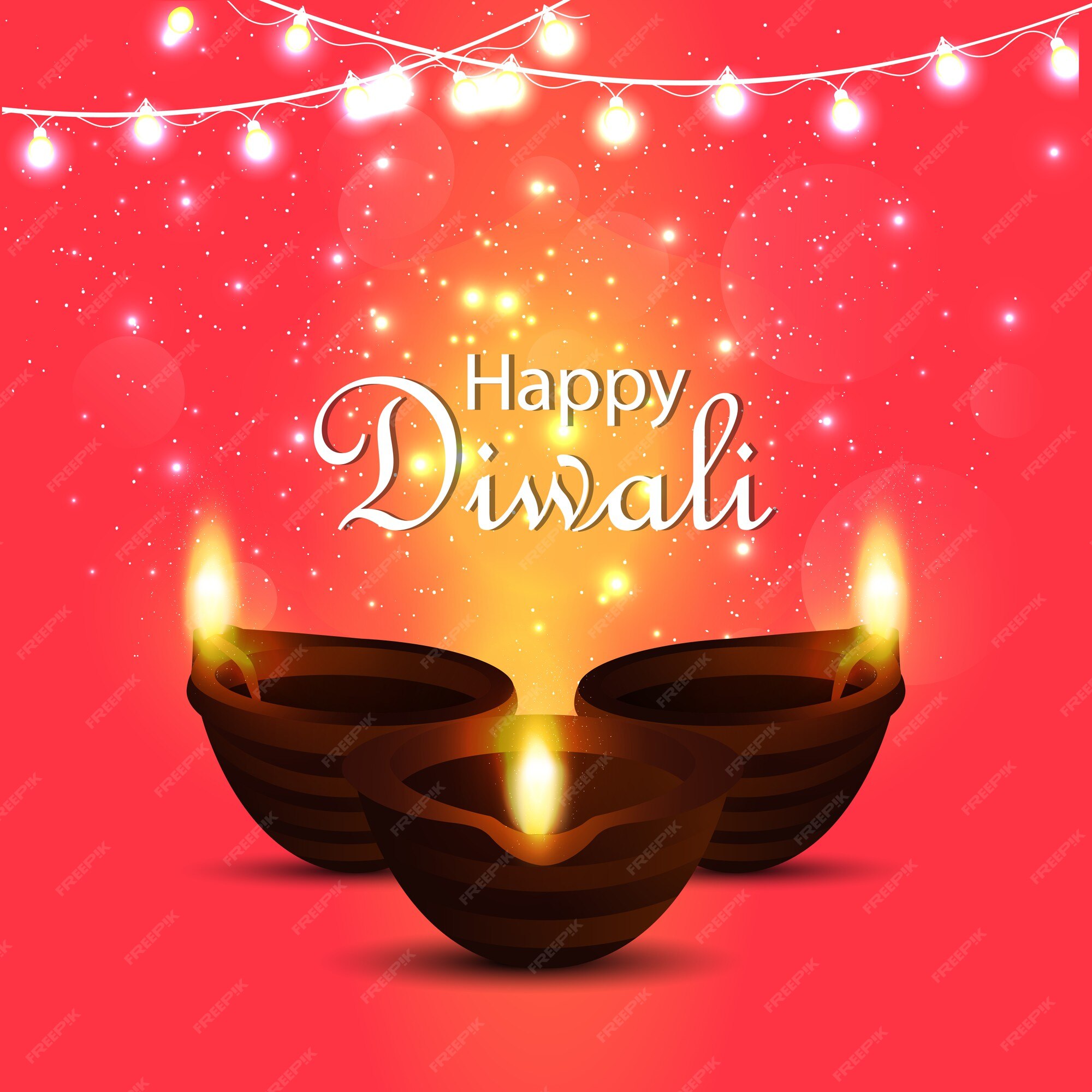 Premium Vector | Happy diwali festival of light background with diya Premium Vector | Happy diwali festival of light background with diya