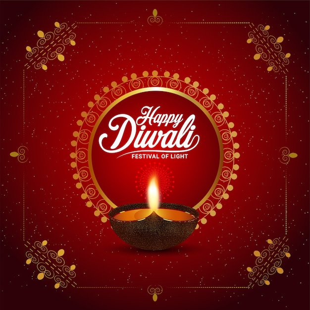 Vector happy diwali festival of light background