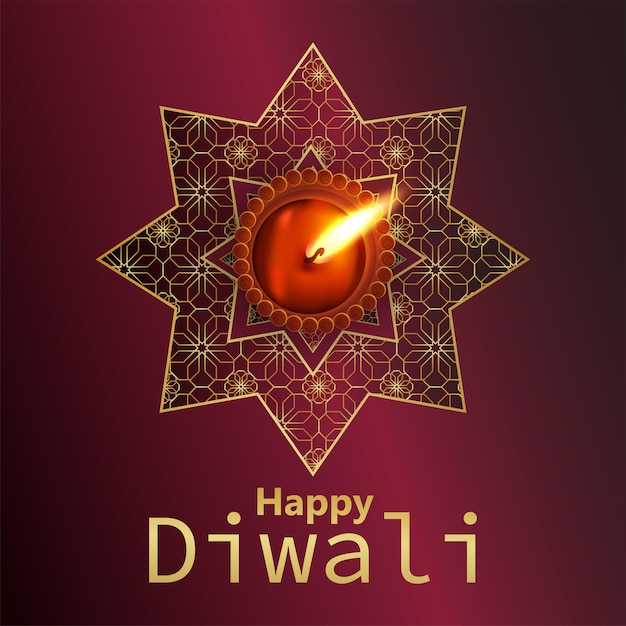 Vector happy diwali festival of light background