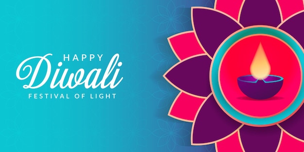 Happy diwali festival of light background