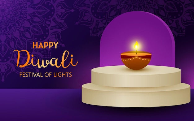 Happy Diwali Festival of Lights Background