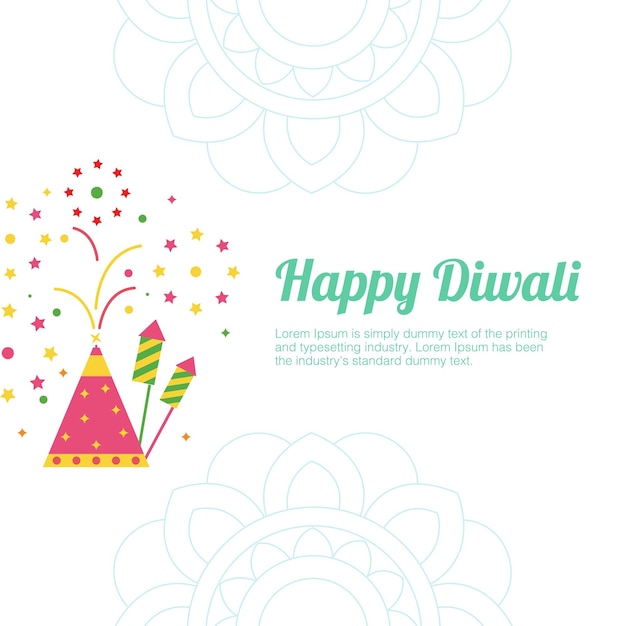 Happy Diwali, баннер фестиваля огней, индийский фестиваль, красивый художественный дизайн фона