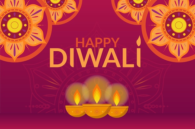 happy diwali. The Festival of Lights. Indian festive theme background vector EPS10