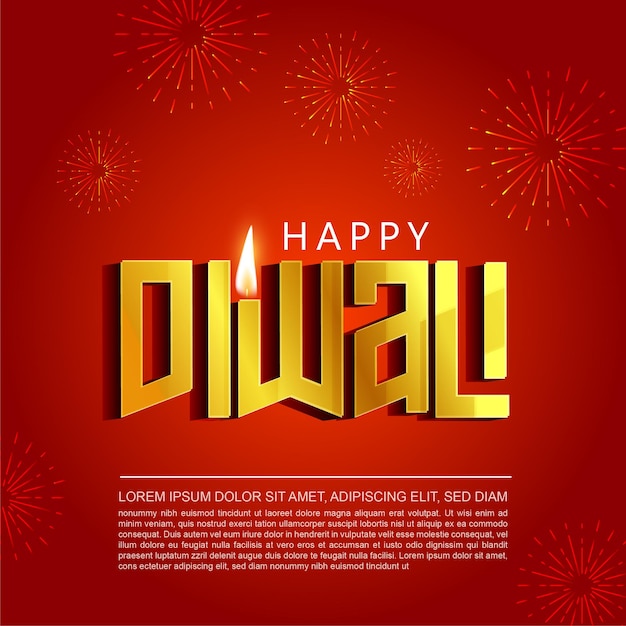 Шаблон социальных сетей happy diwali festival