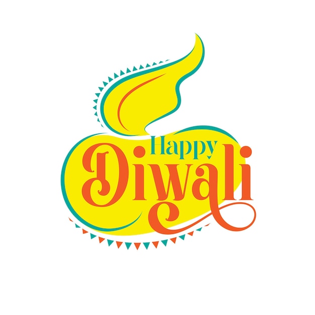 Happy diwali festival wishes greeting design template