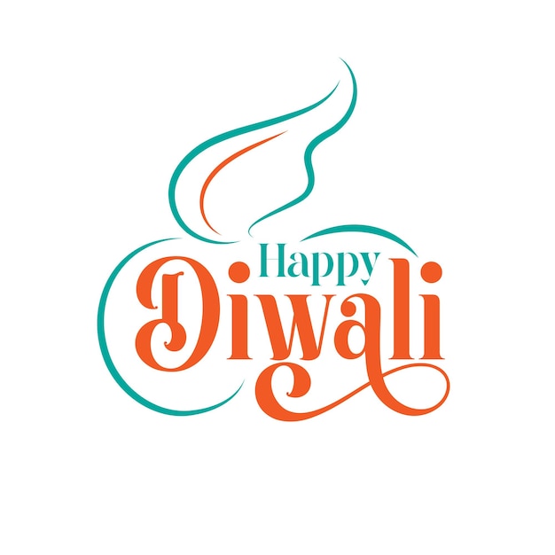 Happy Diwali Festival Wishes Greeting Design Template