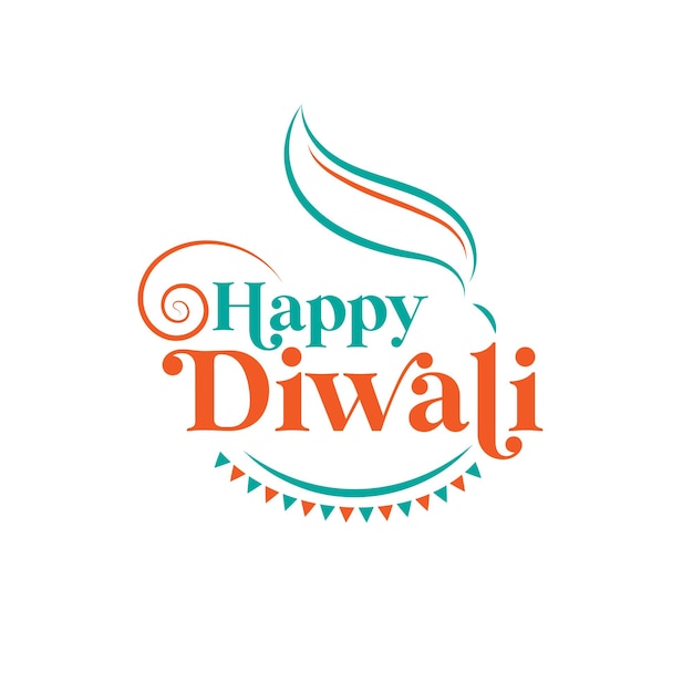 Happy diwali festival wishes greeting design template