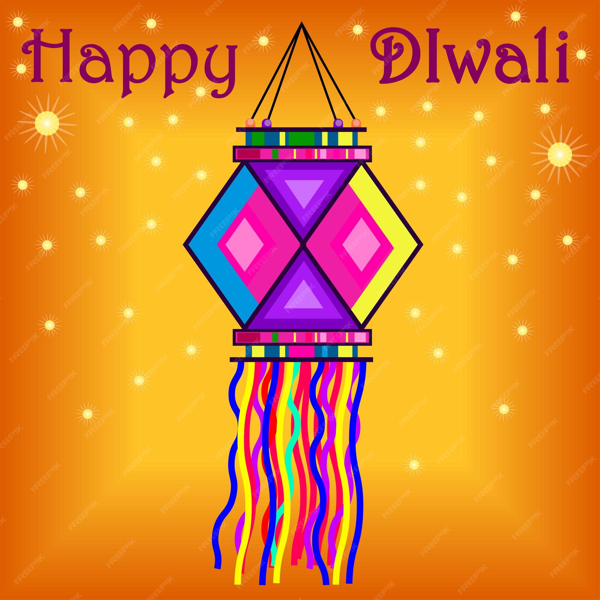 Premium Vector | Happy diwali, group of paper graphic indian lantern on  indian festive theme big banner background. t