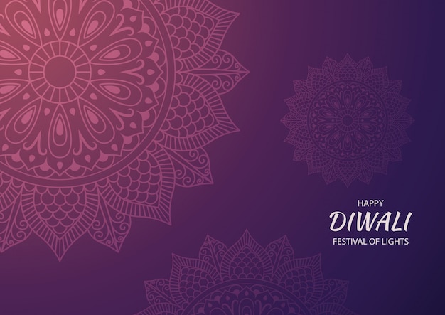 Vector happy diwali hindu festival banner, card