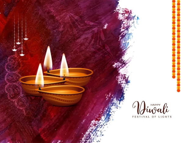 Happy diwali hindu traditional festival background design