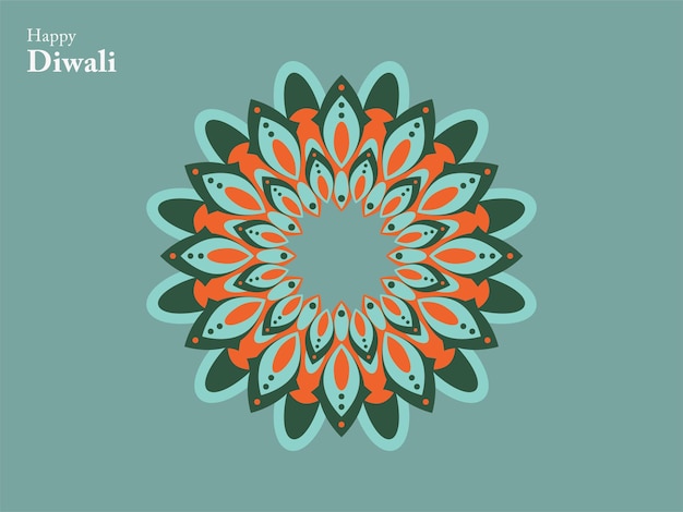 happy diwali hindu traditional ornament lamp festival india element mandala chinese buddha ethnic