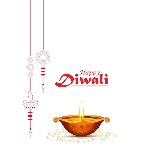 Felice diwali, sfondo di vacanza per il festival della luce dell'india.