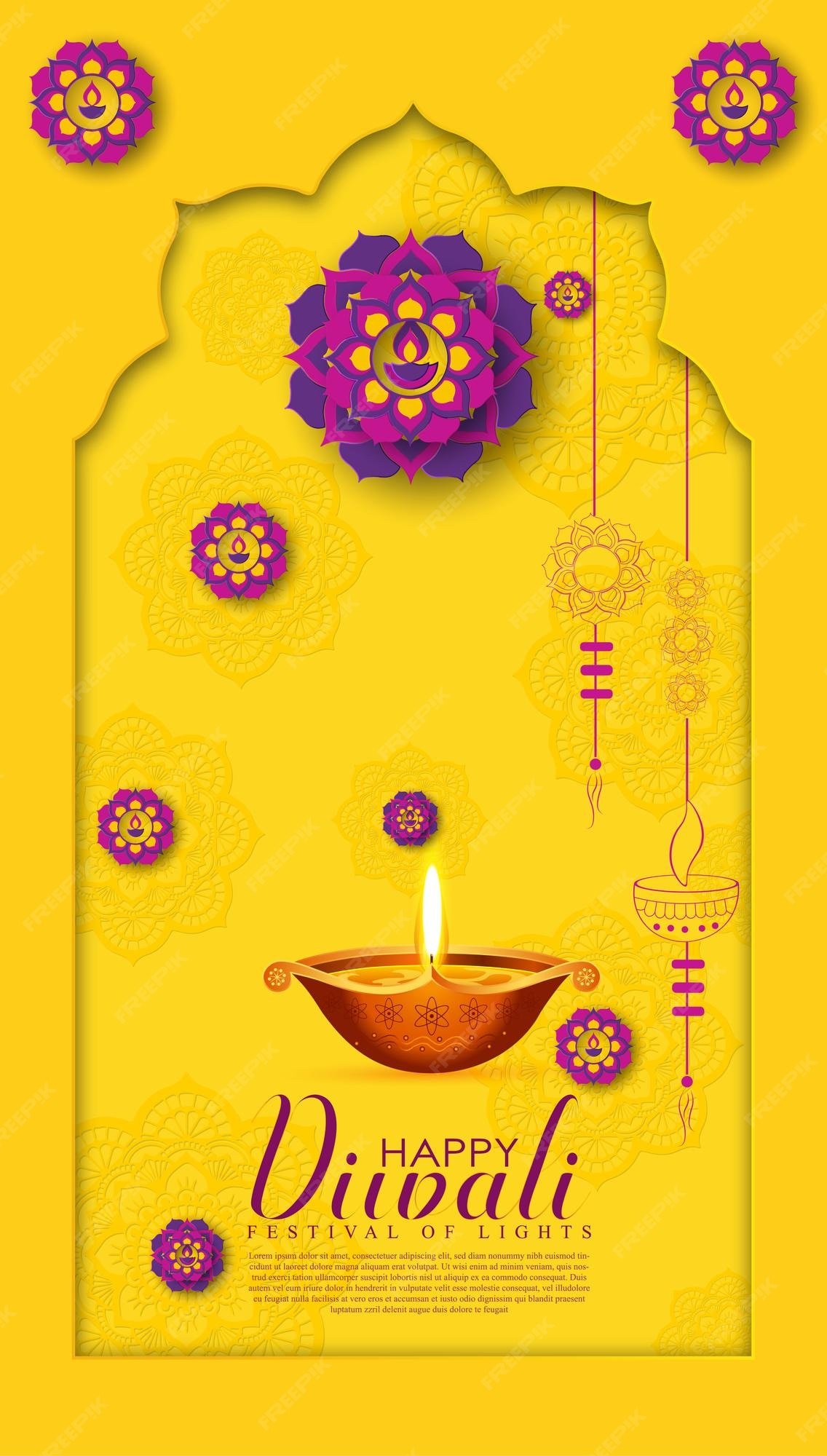 Premium Vector Happy diwali, holiday background for light festival of