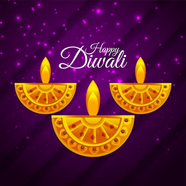 Happy diwali indian festival celebration background