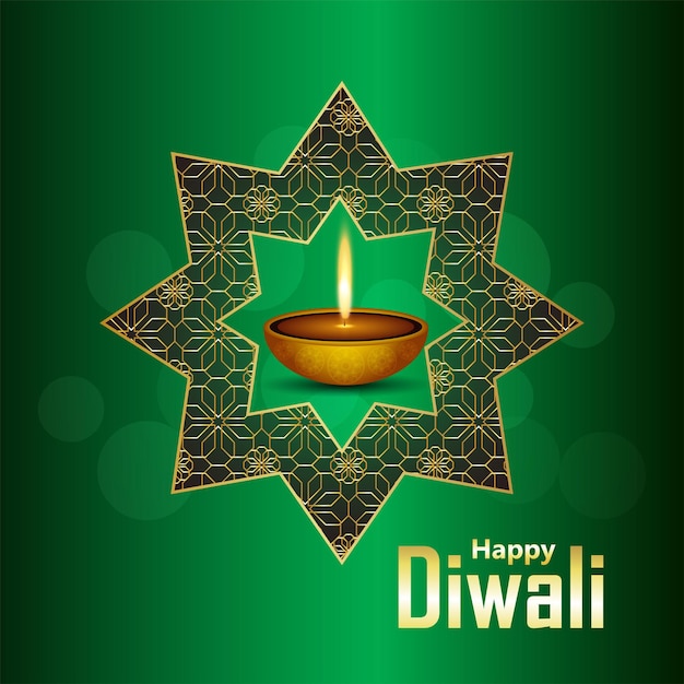 Vettore felice festa indiana di diwali di sfondo leggero celebrazione