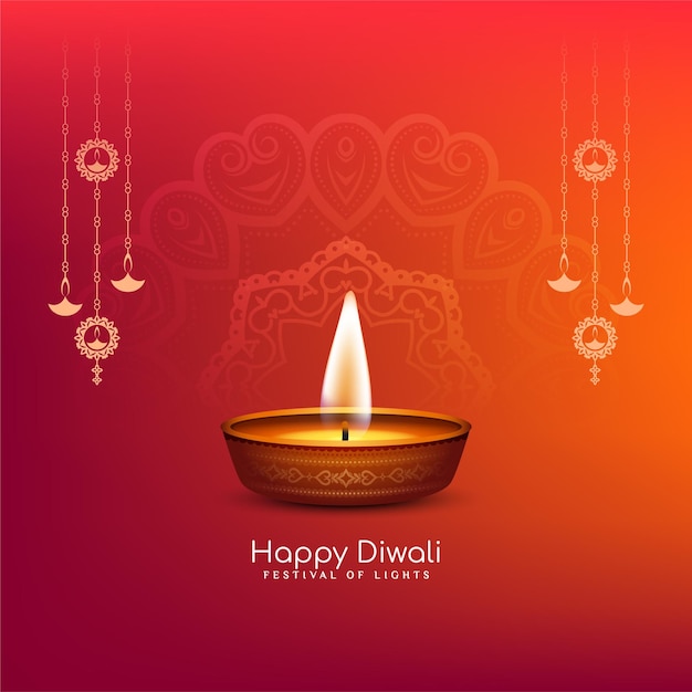 Happy Diwali Indian religious festival celebration background design