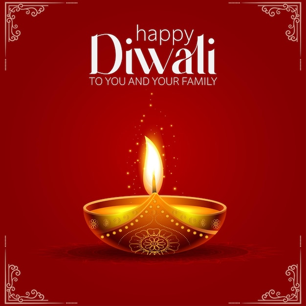 Happy diwali è la gioiosa celebrazione del festival delle luci indù