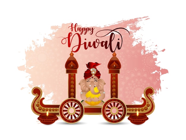 Cartolina d'auguri di lusso felice diwali