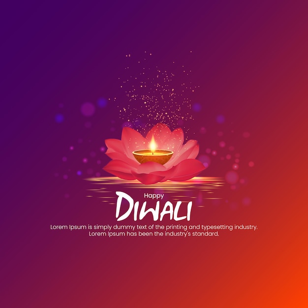 Buoni biglietti di auguri di lusso diwali, annunci creativi di diwali.