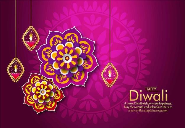 Happy diwali luxury greeting cards with golden diya lamps abstract grand diwali dhamaka sale banner