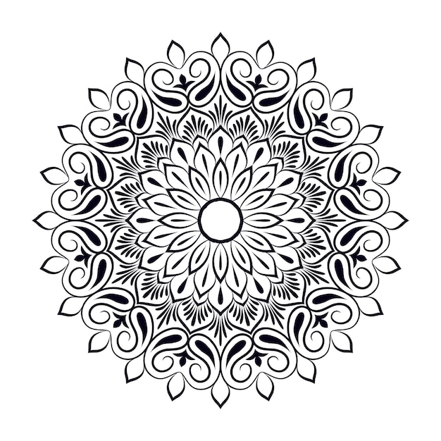 Happy diwali ornamental indian mandala art style vector illustration