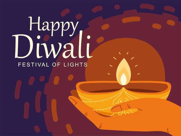 Poster di diwali felice