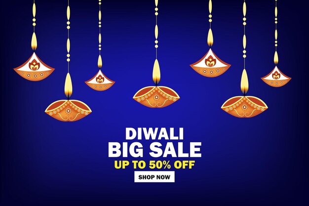 Happy diwali sale banner design