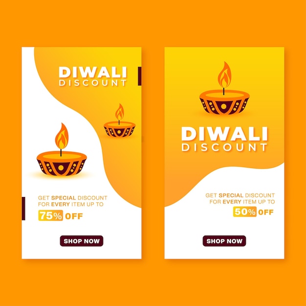 Happy diwali sale and offer yellow background celebration social media template