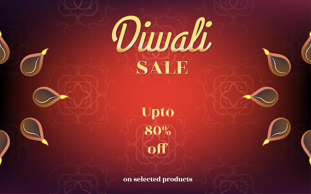 Happy Diwali sale and promotion vector background