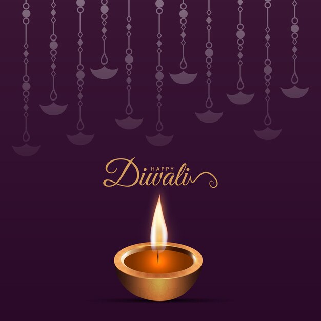 Vector happy diwali social media post for advertisement status wishes banner greeting card