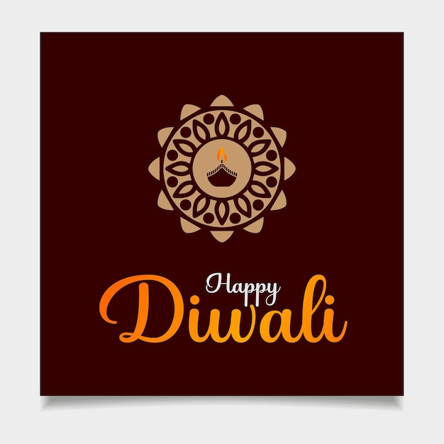 Happy Diwali social media square banner