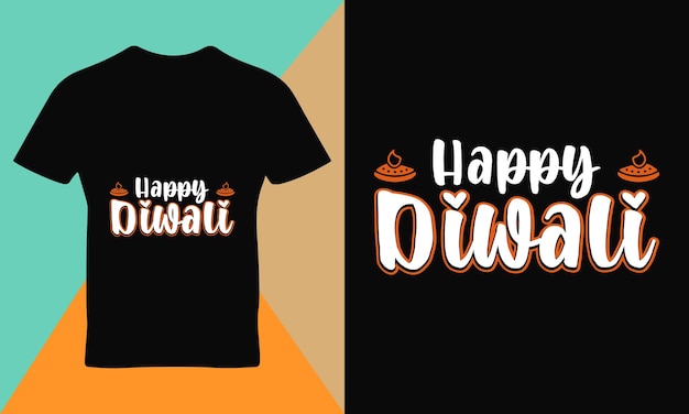 Happy Diwali t-shirt design vector template