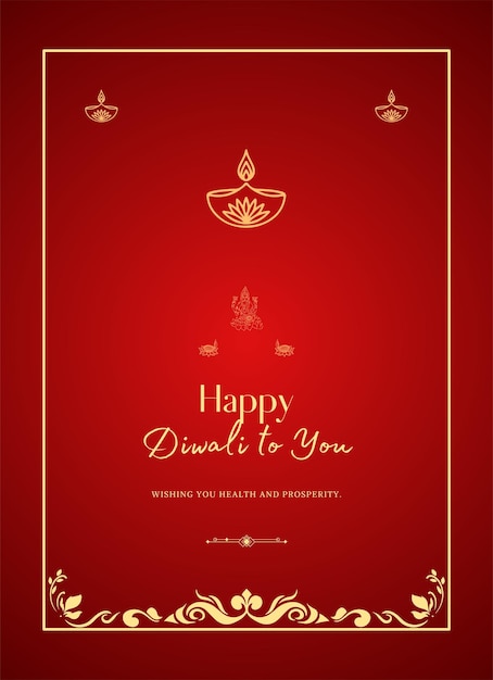 Happy diwali traditional festival elegant celebration vector