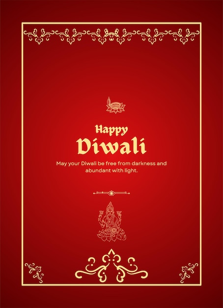 Happy diwali traditional festival elegant celebration vector