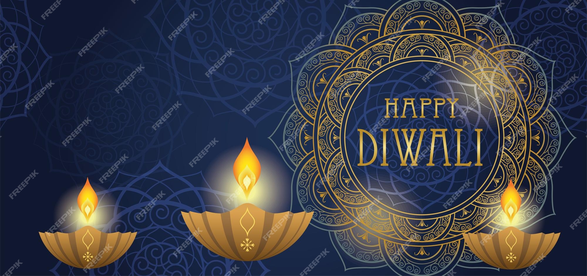 Premium Vector | Happy diwali vector seamless background ...