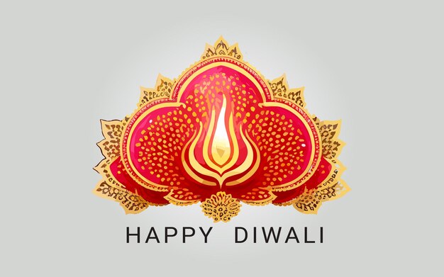 Happy Diwali with Candles Indian Festival Diwali Day AI Generated Art